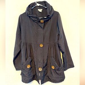 Dorman Crinkled Hooded Rain Jacket Coat